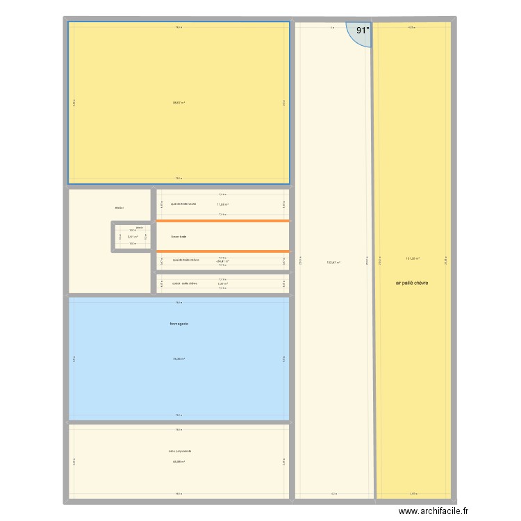 batiment agricole+ habit étage Vitte Maëlle St julien M. M. Plan de 0 pièce et 0 m2