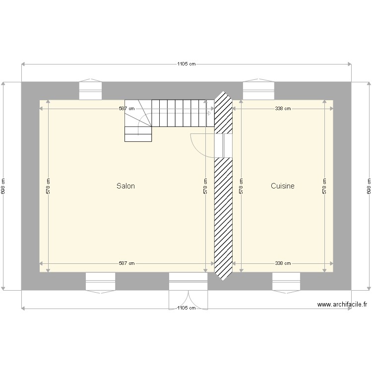 Plan RDC 1. Plan de 0 pièce et 0 m2