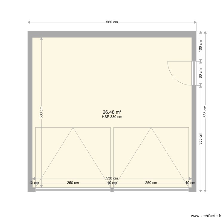garage double. Plan de 0 pièce et 0 m2