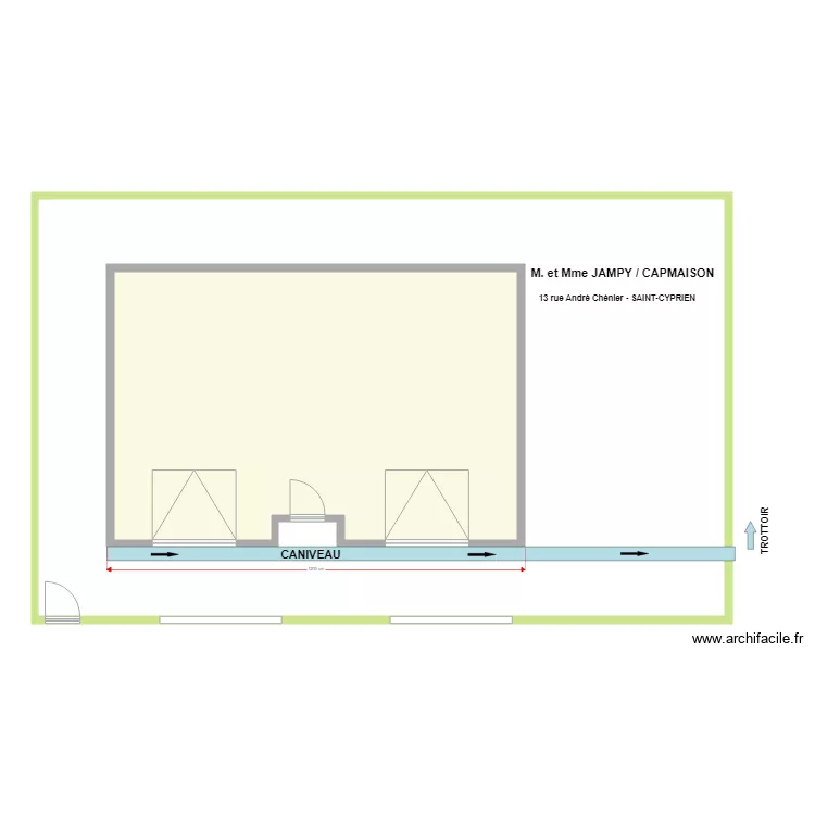 JAMPY caniveau. Plan de 