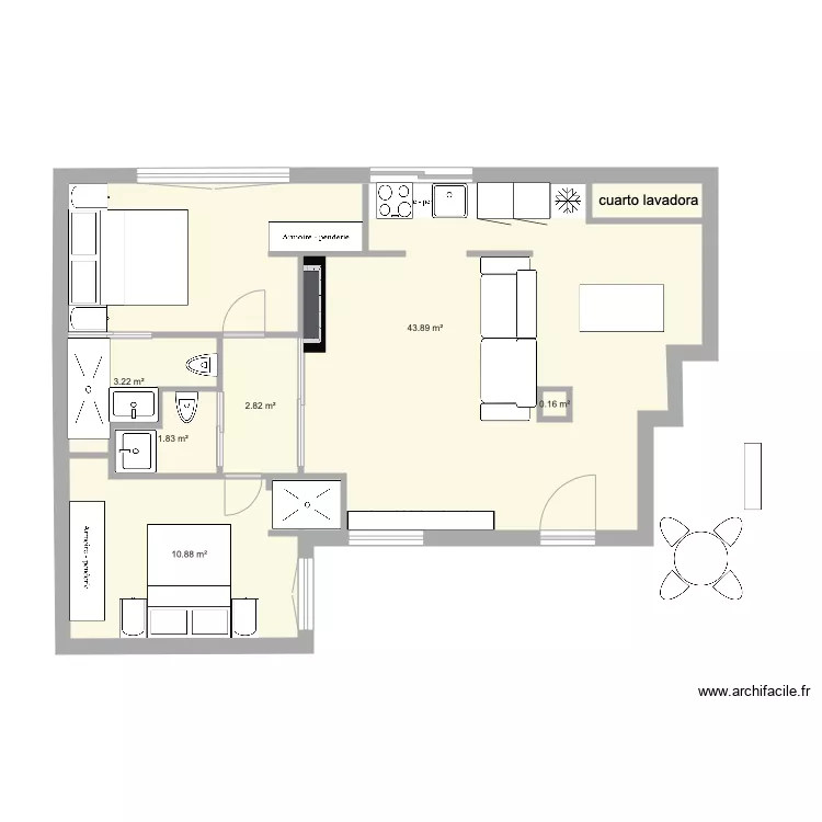 claudio Coello habitaciones y cocina1. Plan de 