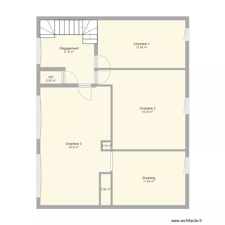 Croquis MARTIN Etage. Plan de 