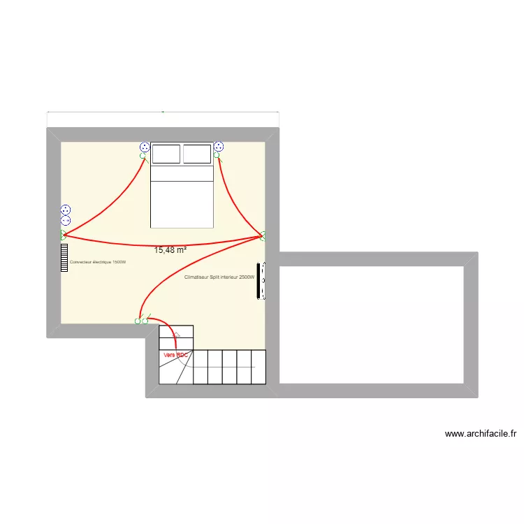 BRUBACH R+1. Plan de 