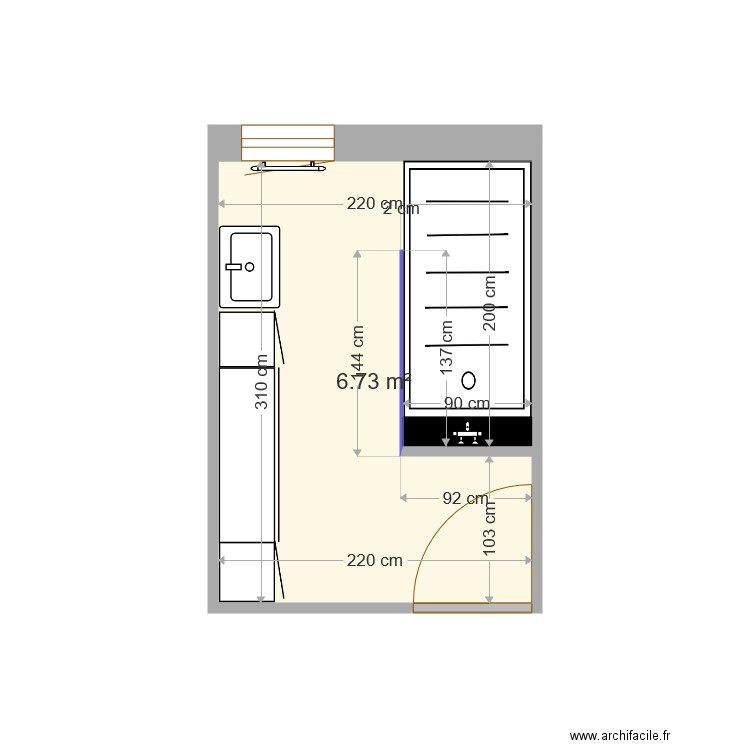 salle de bain. Plan de 0 pièce et 0 m2