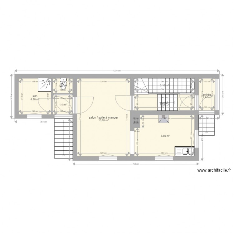 plan rez de chaussée origine. Plan de 0 pièce et 0 m2