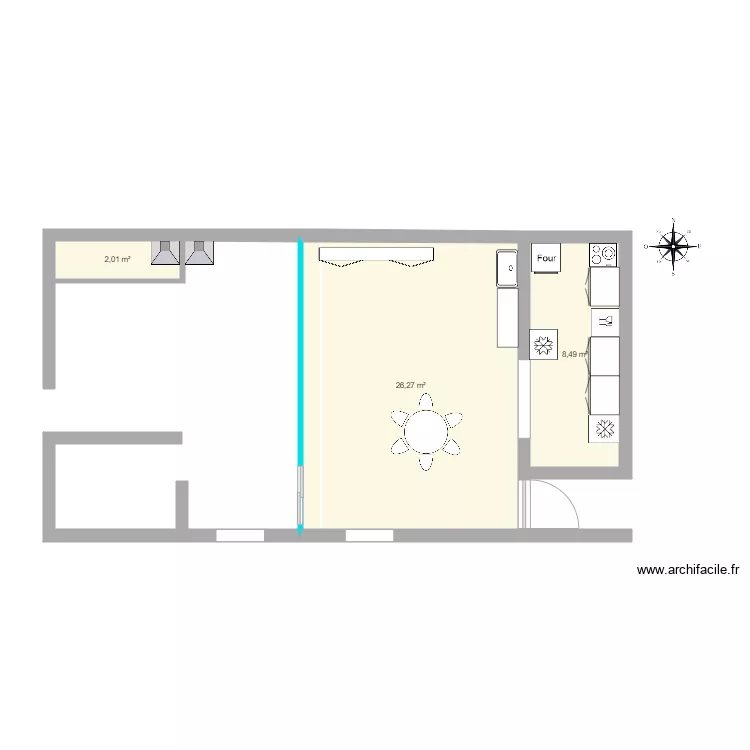 Patio Paellero avec veranda. Plan de 