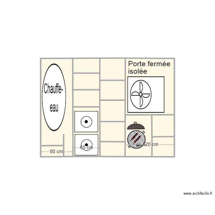 Aissata Logia. Plan de 3 pièces et 8 m2