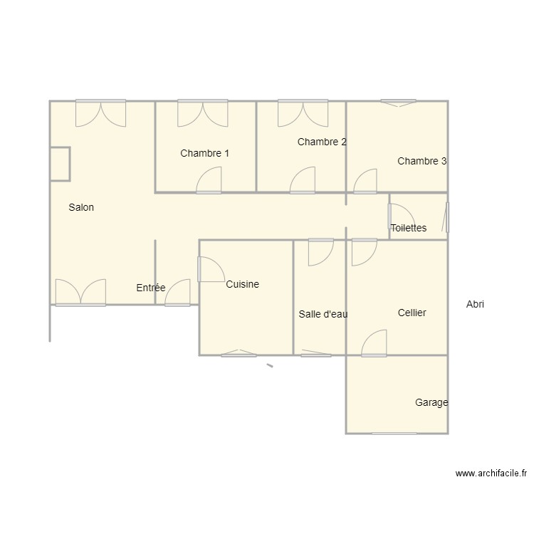 Croquis GARRIDO. Plan de 10 pièces et 40 m2