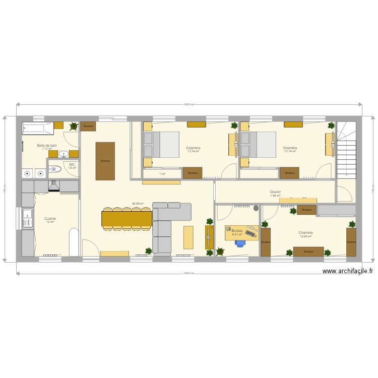 plan de maison 240 m2 gratuit