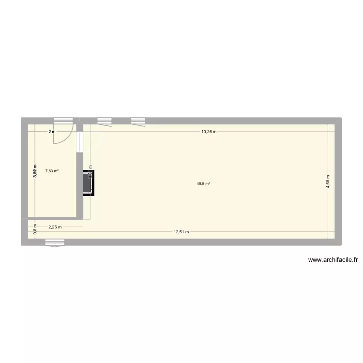 Principal 2. Plan de 2 et 57 m² Principal 2. Plan de 2 et 57 m²