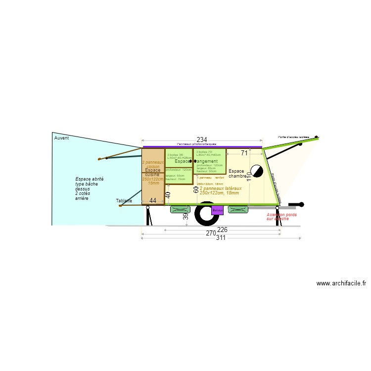 Ma remorque vraie 11. Plan de 1 pièce et 0 m2