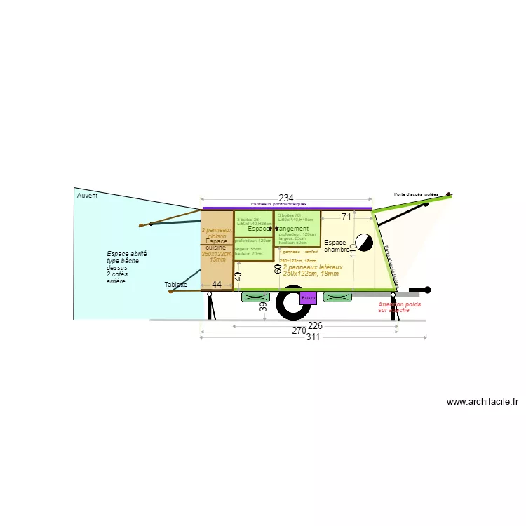Ma remorque vraie 11. Plan de Ma remorque vraie 11. Plan de
