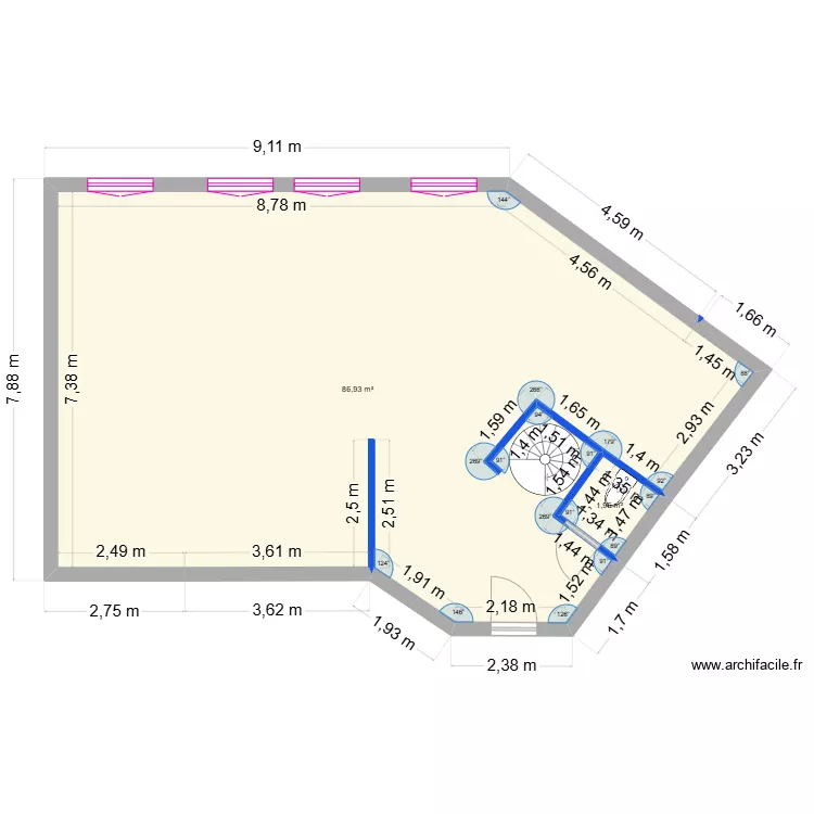 Plan ETAGE Appart Hotel. Plan de 