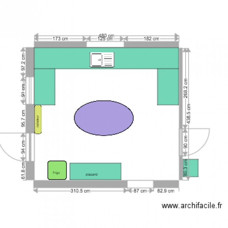 cuisine AD. Plan de 0 pièce et 0 m2