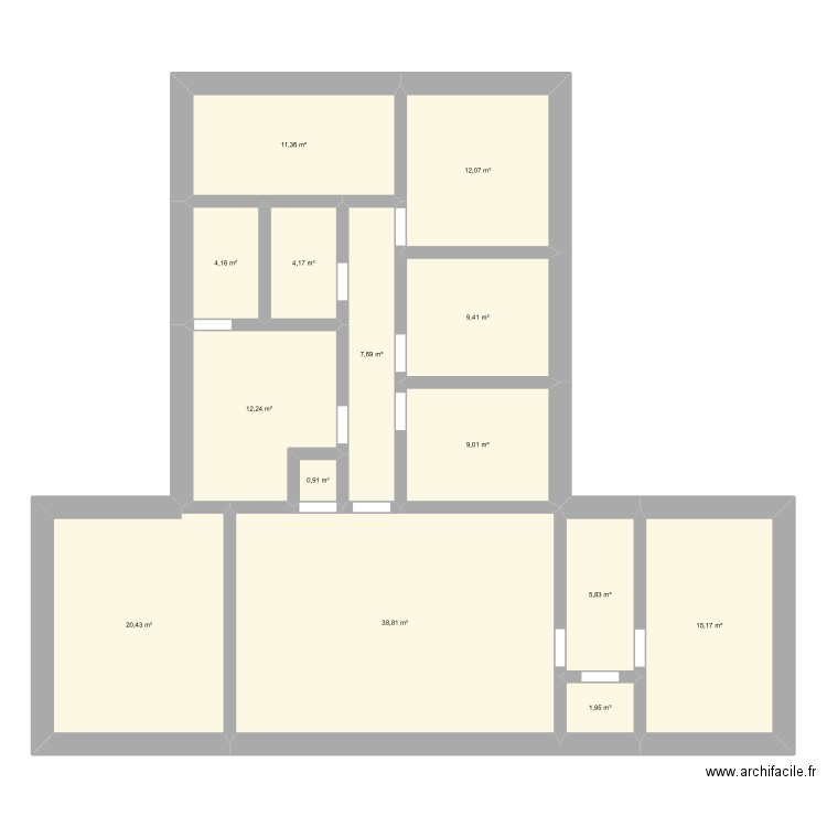maison lisieux noraj preety. Plan de 14 pièces et 153 m2