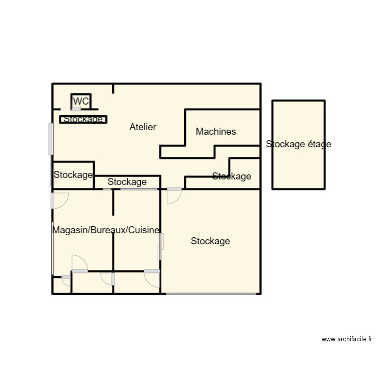 Plan locaux CDM. Plan de 13 pièces et 17 m2