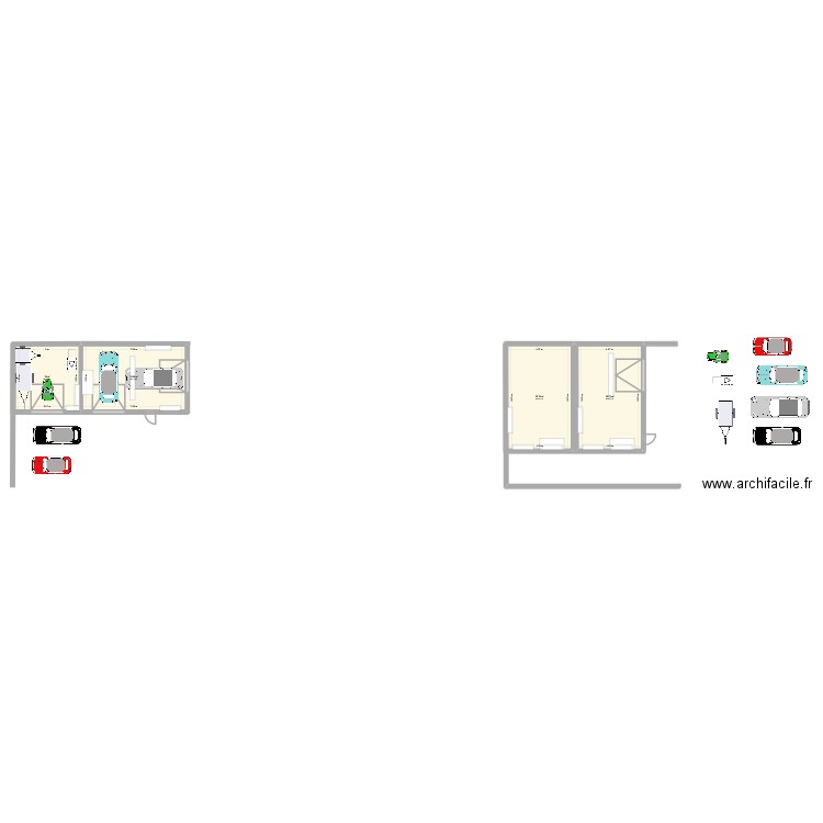 garage 2. Plan de 4 pièces et 144 m2