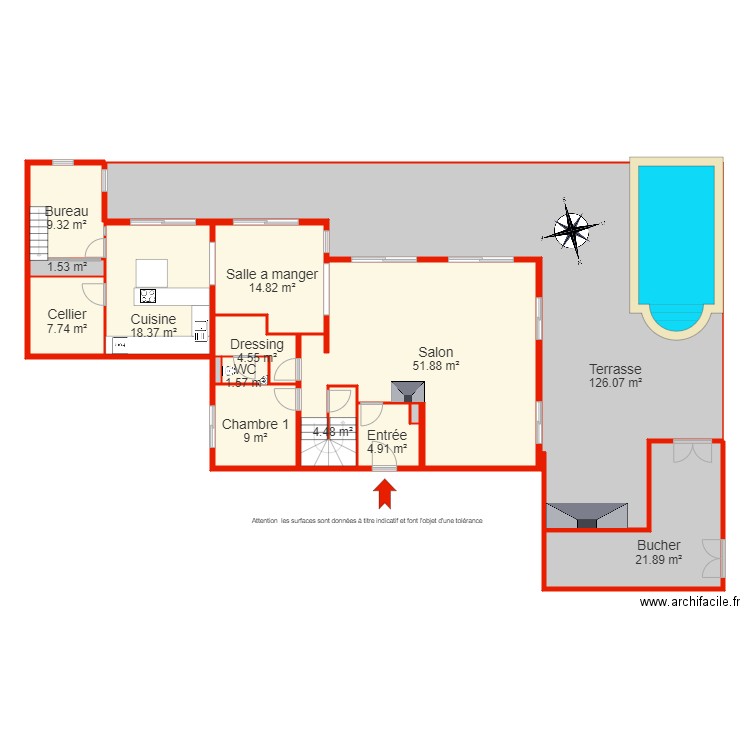 BI 6178 rdc non côté. Plan de 0 pièce et 0 m2