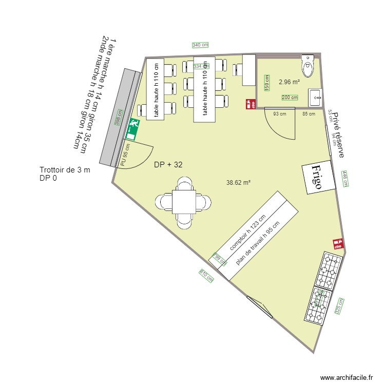 100 FOOD CHICKEN APRES TRAVAUX. Plan de 0 pièce et 0 m2