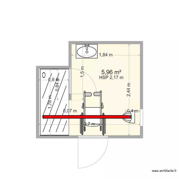 LAPARRE Paulette. Plan de 