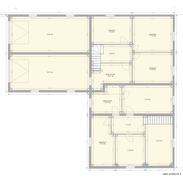 maisons jumelees en L étage fini. Plan de 0 pièce et 0 m2