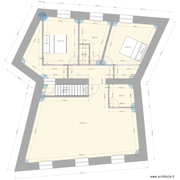 TOMXX4mobilier. Plan de 8 pièces et 103 m2