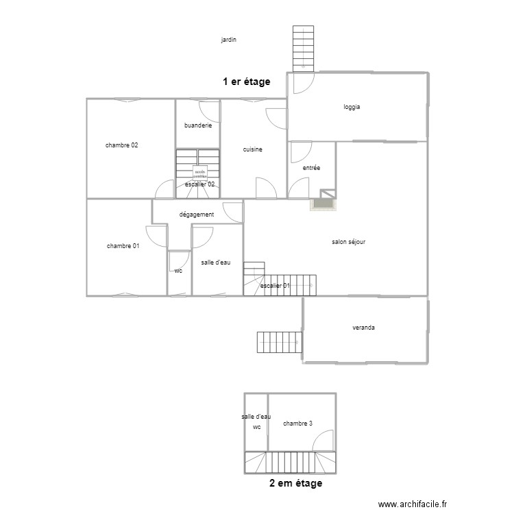 aime am etage. Plan de 0 pièce et 0 m2