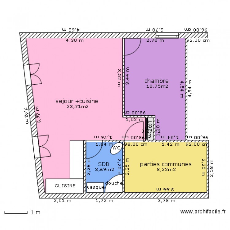 1er etage PRADES. Plan de 0 pièce et 0 m2