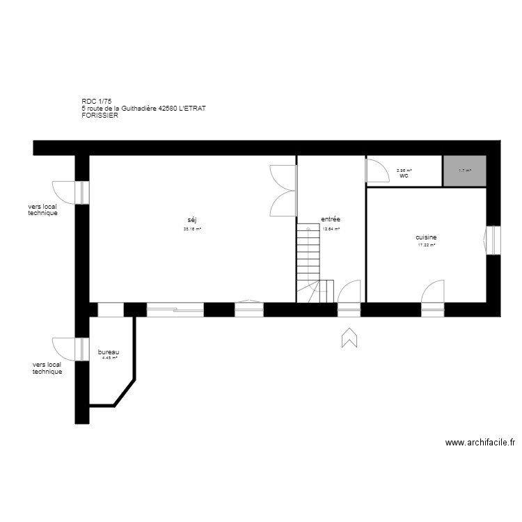 FORISSIER LEtrat. Plan de 0 pièce et 0 m2