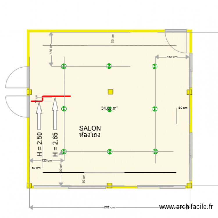 faux plafond SALON. Plan de 0 pièce et 0 m2