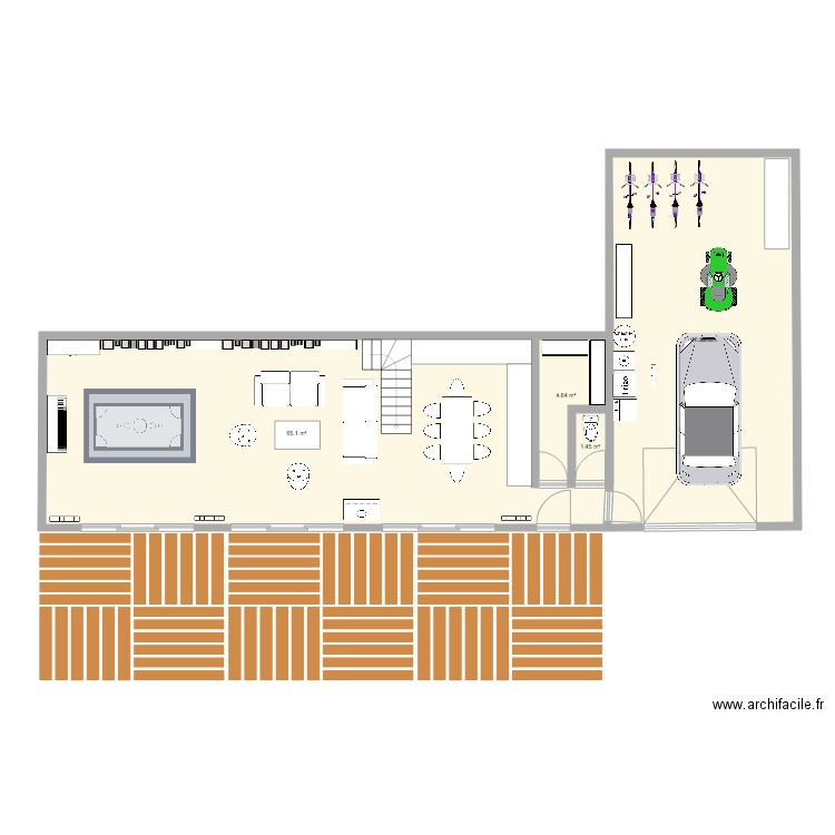 maison en bois en haut de la colline. Plan de 0 pièce et 0 m2