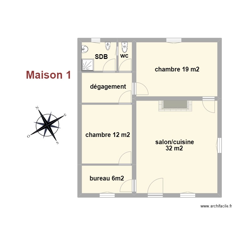 Maison 1 Daulon. Plan de 0 pièce et 0 m2
