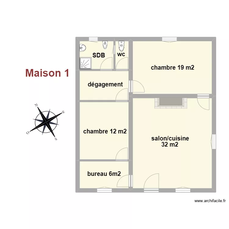 Maison 1 Daulon. Plan de Maison 1 Daulon. Plan de