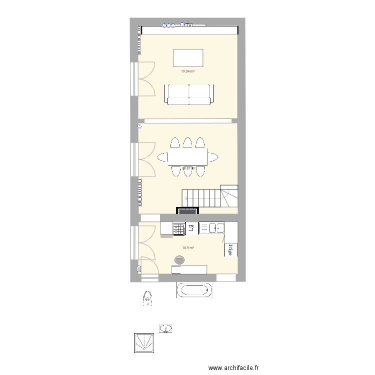 Maison bas. Plan de 0 pièce et 0 m2