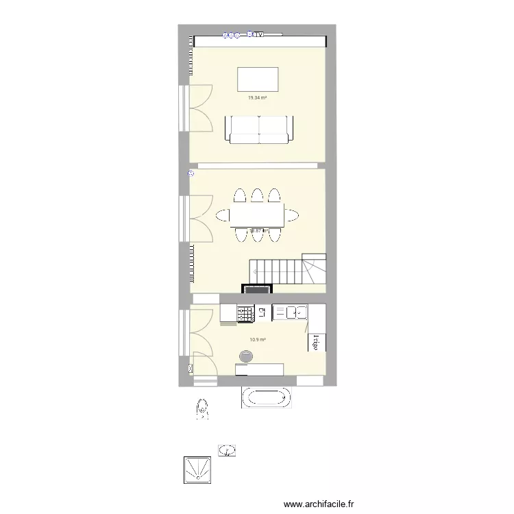 Maison bas. Plan de Maison bas. Plan de