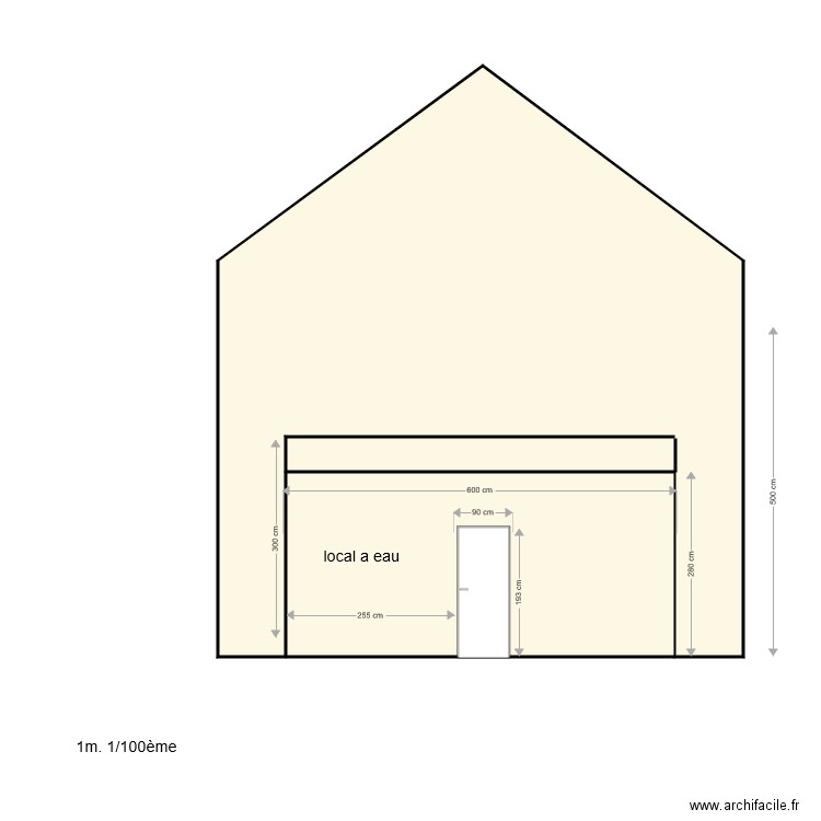 plan cote local a eau. Plan de 0 pièce et 0 m2