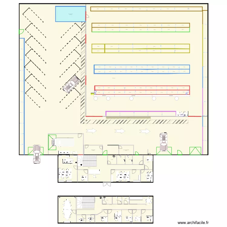 Le Bourget d&eacute;p&ocirc;t new bureau. Plan de 