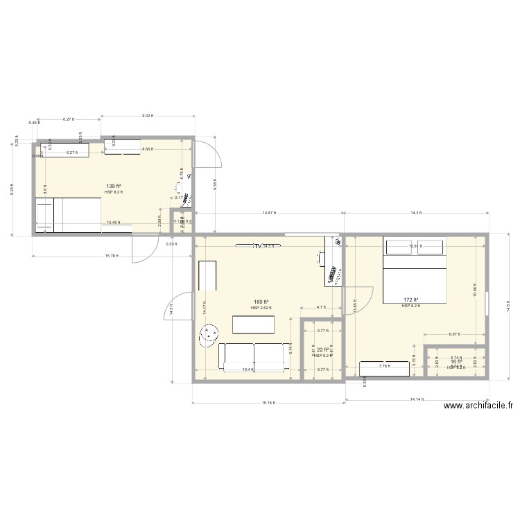 Upstairs. Plan de 0 pièce et 0 m2