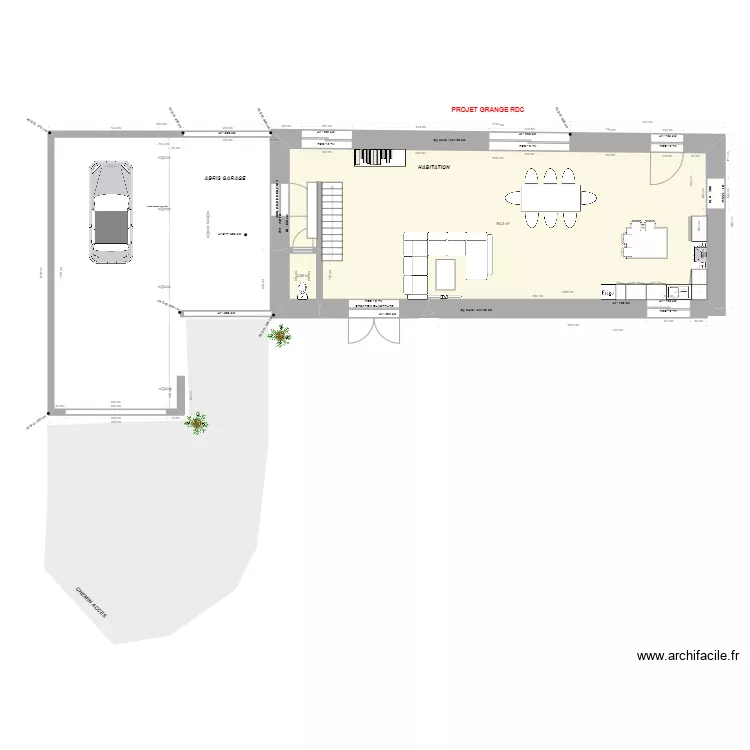 GOURSAT - RDC Grange PROJET RDC. Plan de 