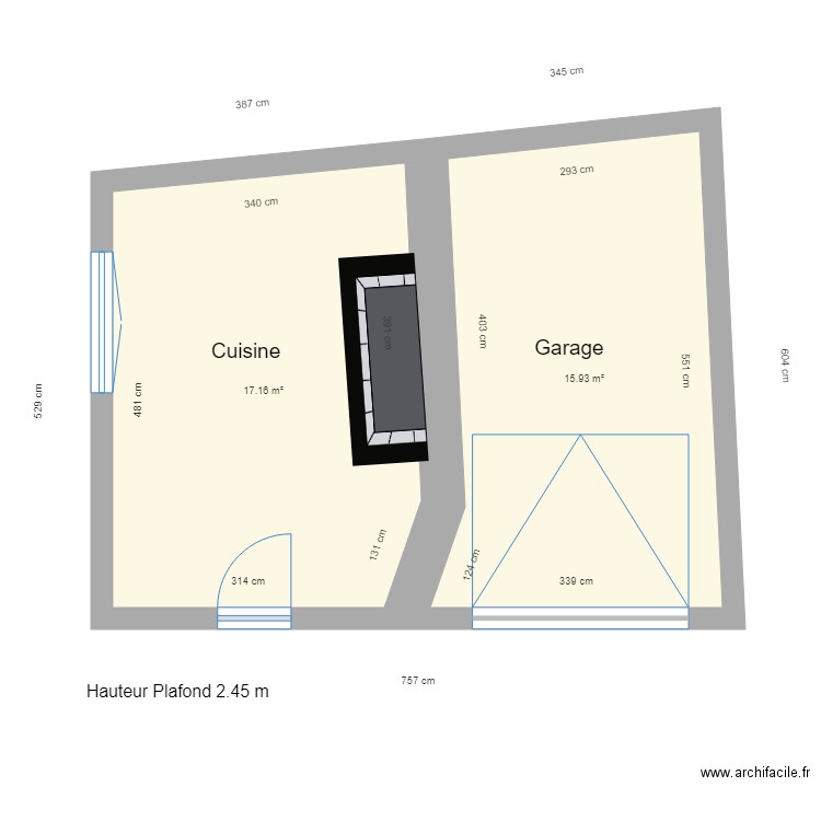 4 AV DE GIGNAC EXISTANT RDC. Plan de 0 pièce et 0 m2