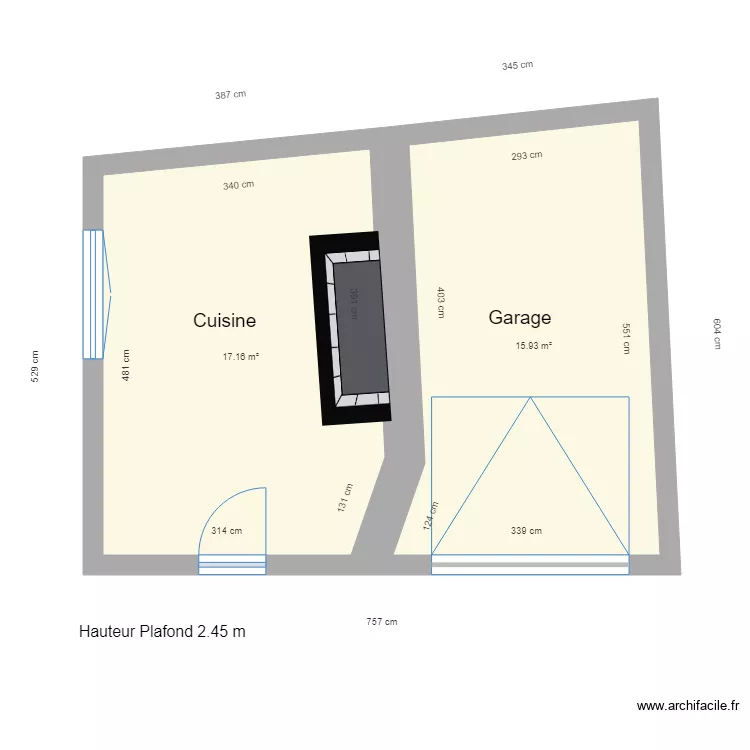 4 AV DE GIGNAC EXISTANT RDC. Plan de 