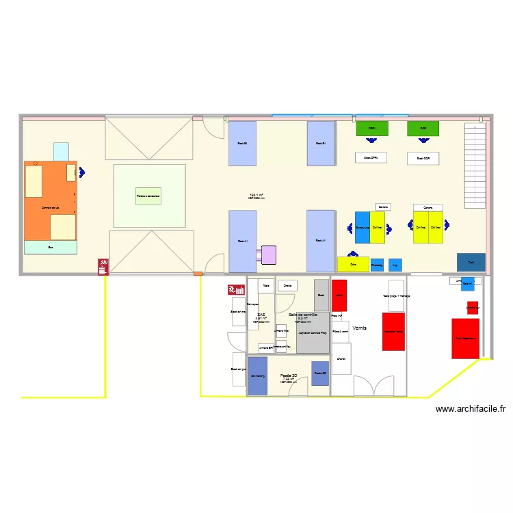 Implantation Zone contr&ocirc;le FUTURE v2. Plan de 
