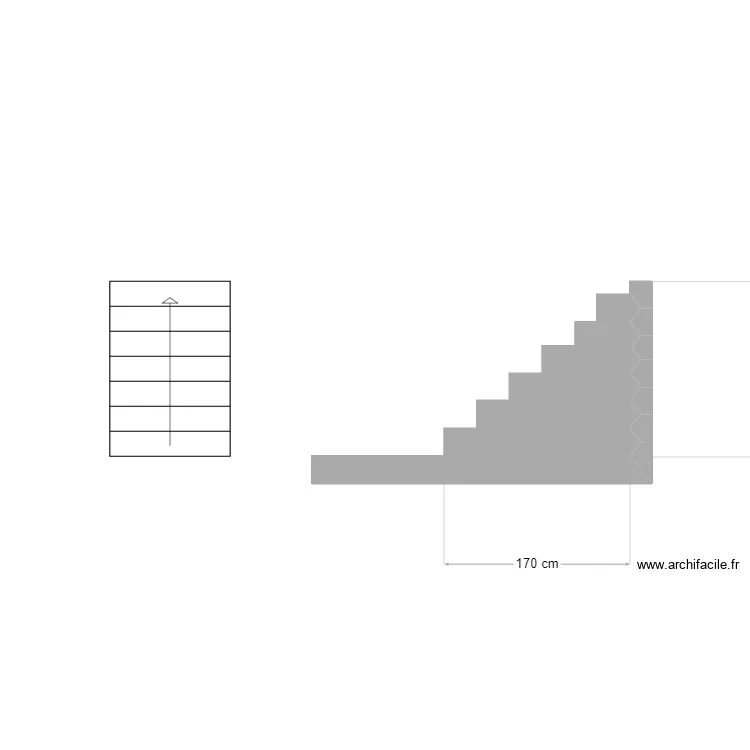 escalier. Plan de escalier. Plan de