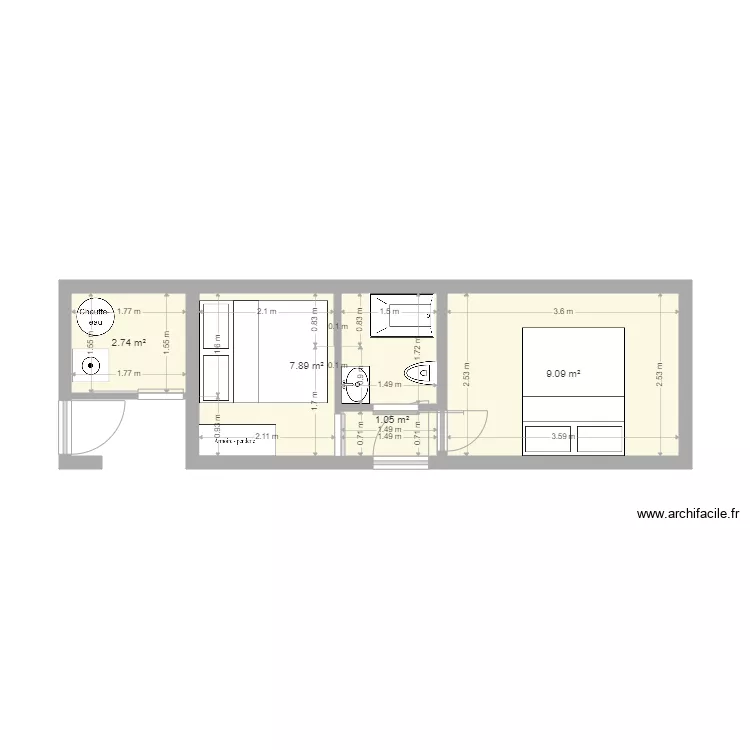 Maison ES haut 2. Plan de 