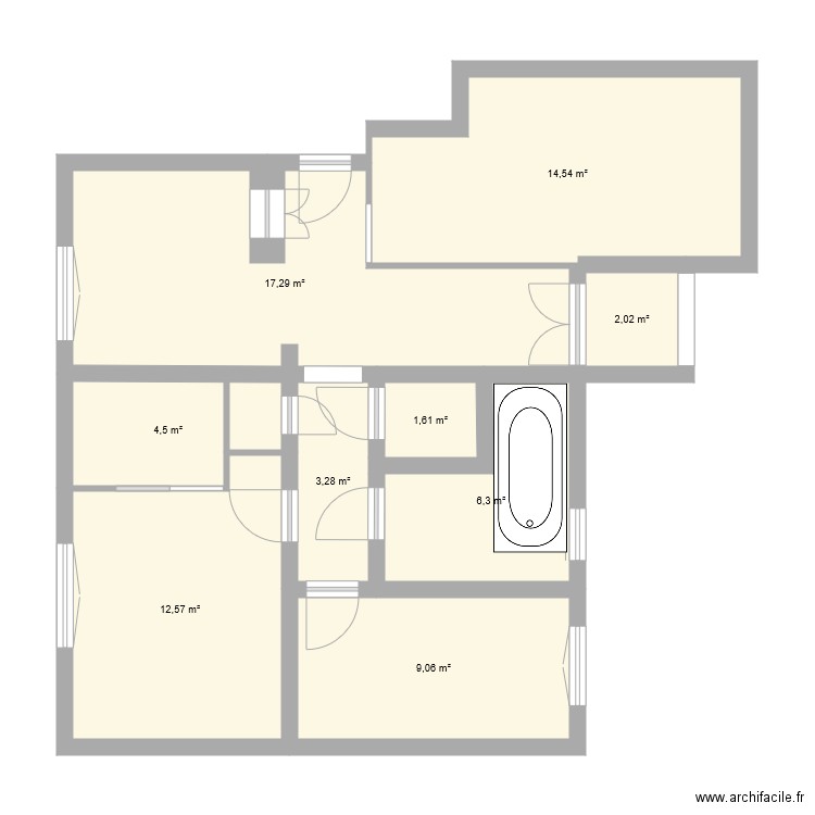 Appartement V2. Plan de 0 pièce et 0 m2