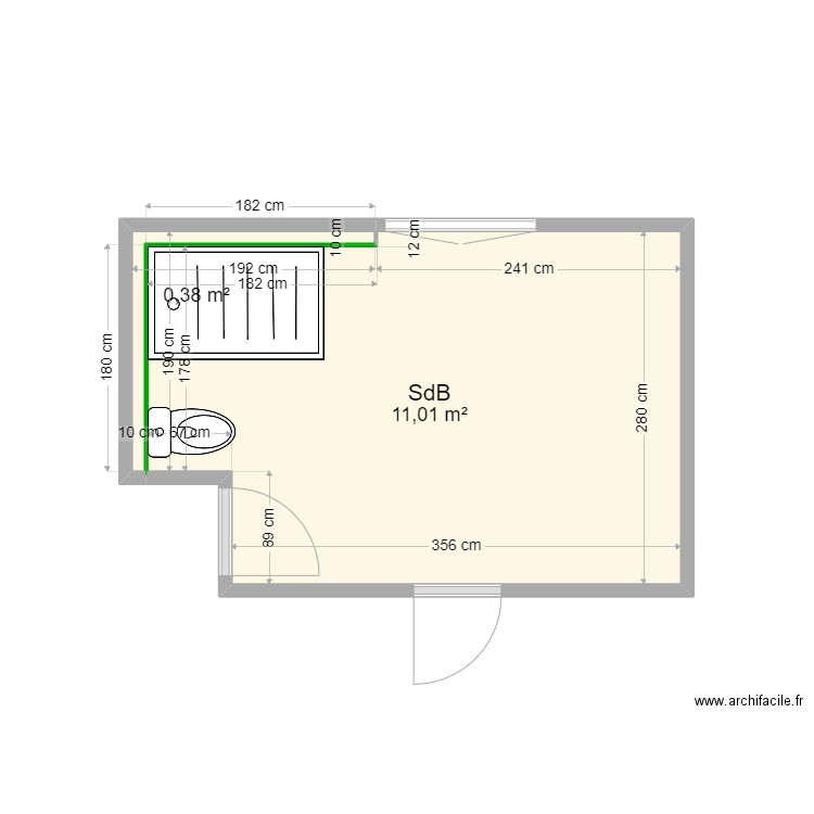 RIOloc. Plan de 2 pièces et 11 m2