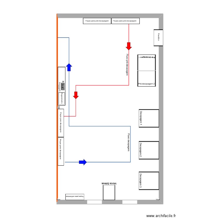 Decapagem. Plan de 1 pièce et 74 m2