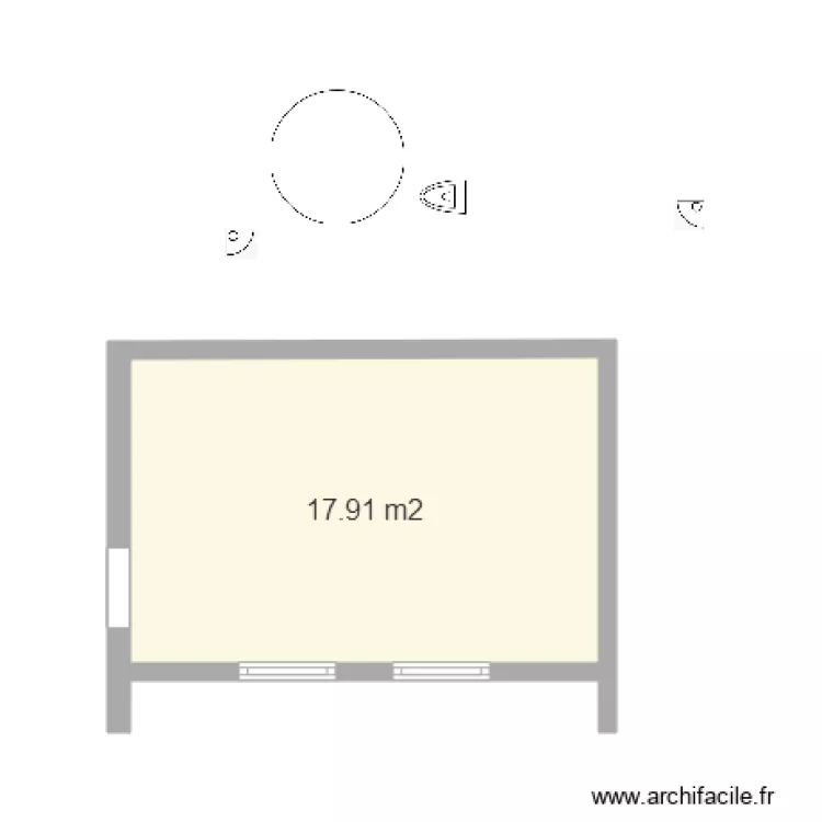 Sanitaires  Espace Camping car fond de plan. Plan de 