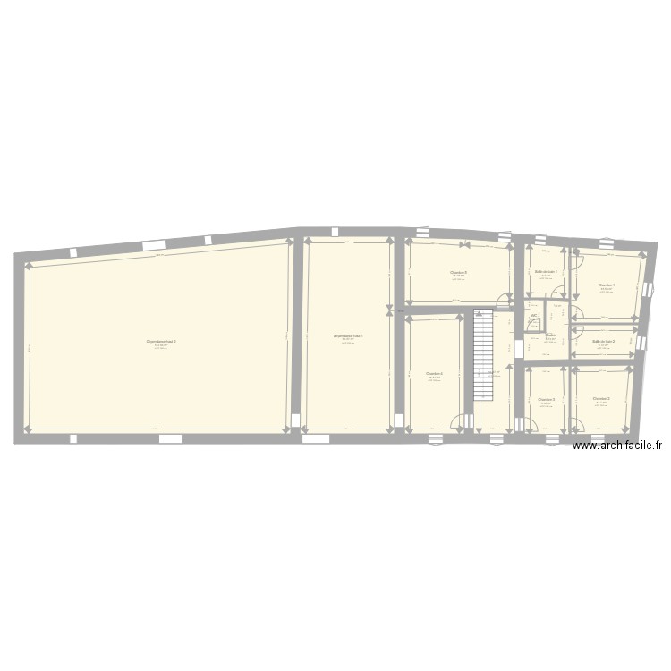 Mas Sarrians avant travaux. Plan de 0 pièce et 0 m2