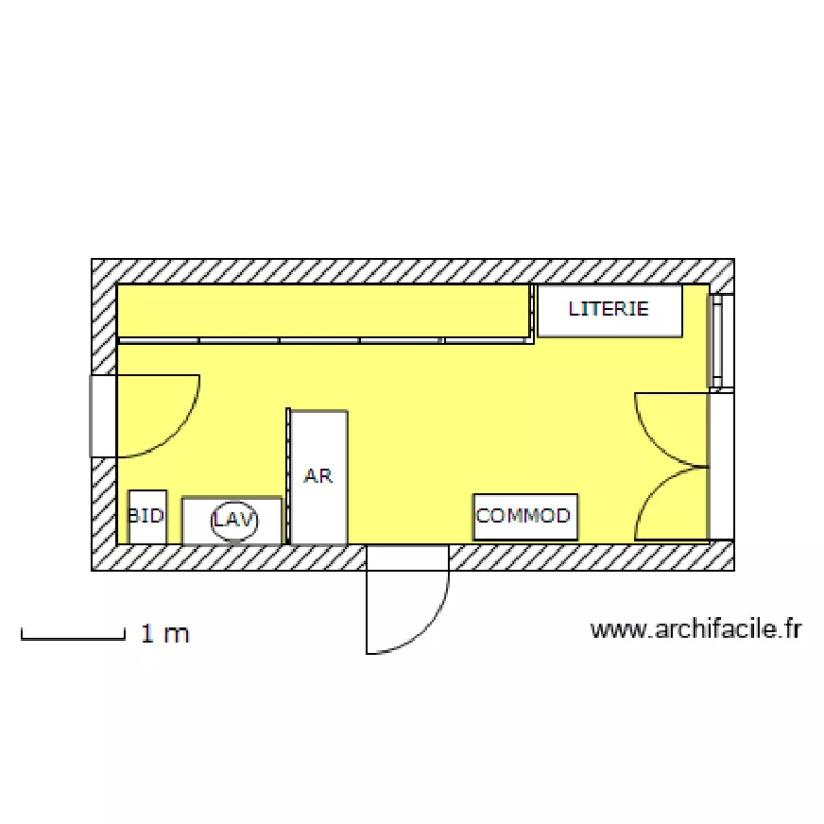 CHAMBRE RDC. Plan de 